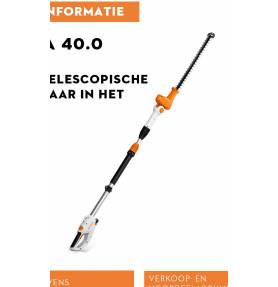 STIHL HLA 40 Telescopische Accu Heggenschaar
