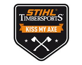 Stihl Sticker "Kiss my Axe" Timersports 21 x 24 cm